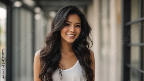 Portrait of beautiful young Asian woman 