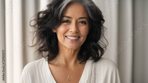Close up portrait of middle aged woman 