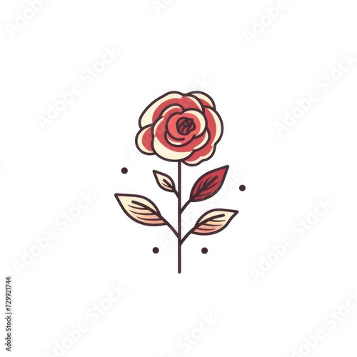 Illustration of cozy flowers on white background.