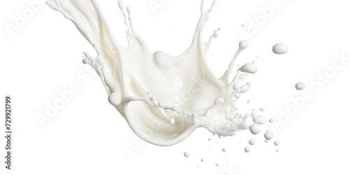 splash of milk on transparent background