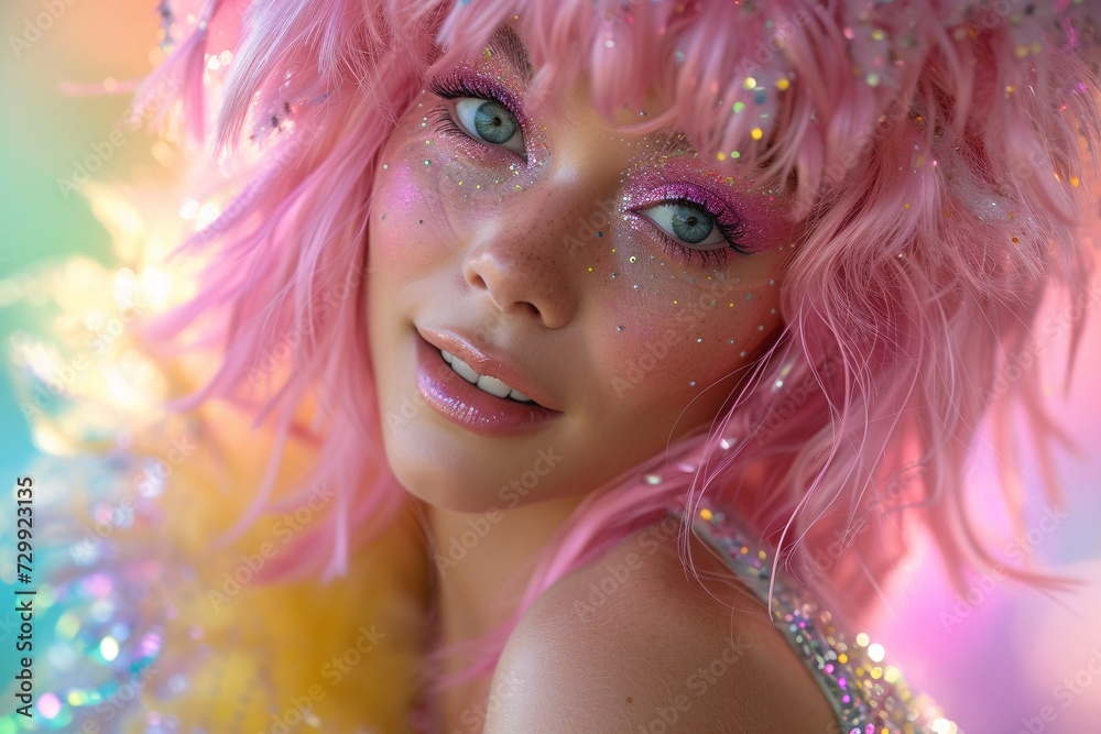 Pink Hair, Pink Makeup, Pink Fashion A Celebration of the Pink Trend Generative AI