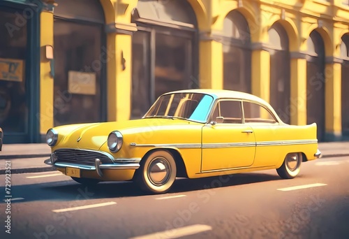 old yellow taxi © Zoraiz
