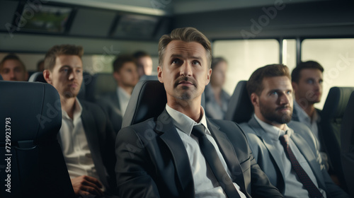 businessman in a business conference or a business coaching class, business leadership concept, businessmen attending a seminar, team networking photo