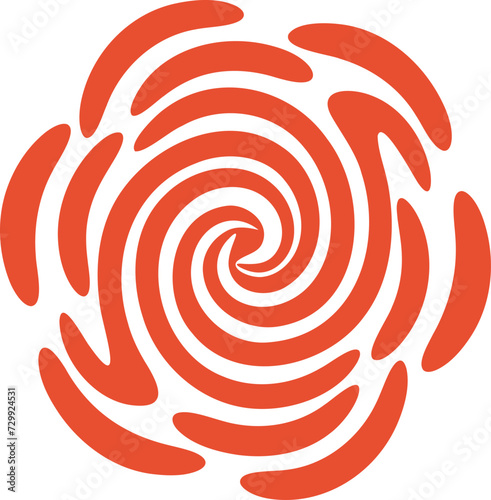 Spiral shape illustration. Circle swirl pattern design element