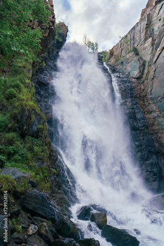 Chul-Oozu waterfall in Chulyshman valley in Altai 