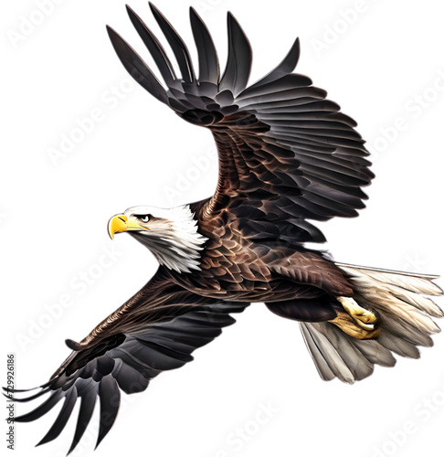 Bald eagle, Close-up colored-pencil sketch of a Bald eagle. photo