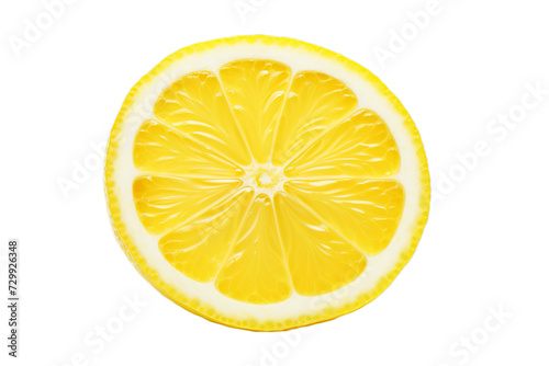 illustration of A lemon cut across photograp, Isolated on transparent PNG background, Generative ai