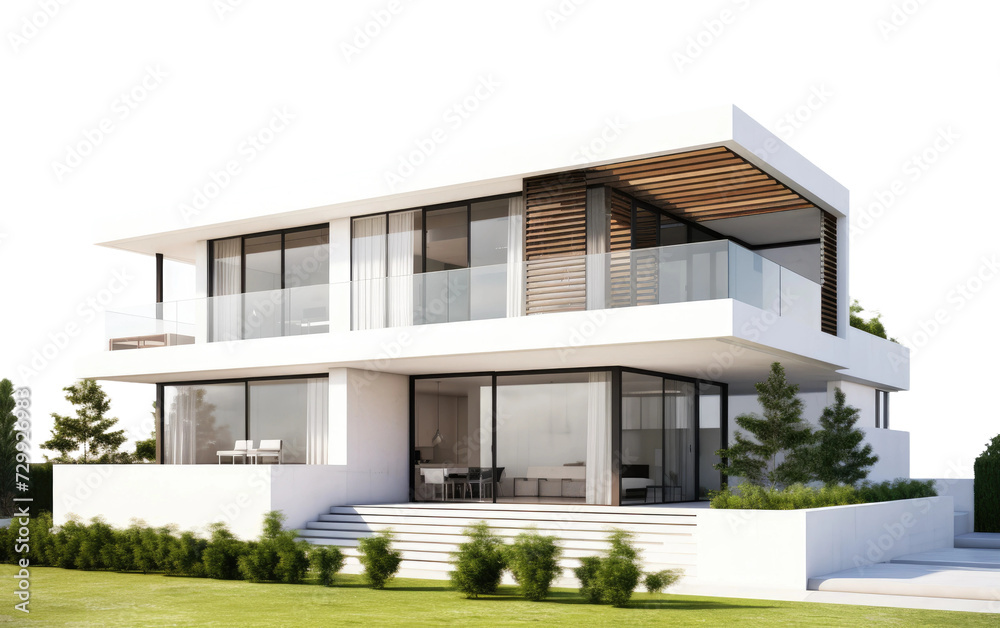 Exploring the Refined Balance of Form and Function in Modern Contemporary Living House on a White or Clear Surface PNG Transparent Background. Exploring the Refined Balance of Form and Function in Modern Contemporary Living House on a White or Clear Surface PNG Transparent Background.