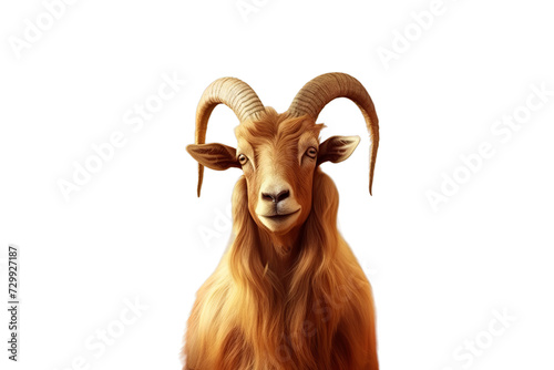 A goat for eid ul adha islamic festival, Isolated on transparent PNG background, Generative ai photo