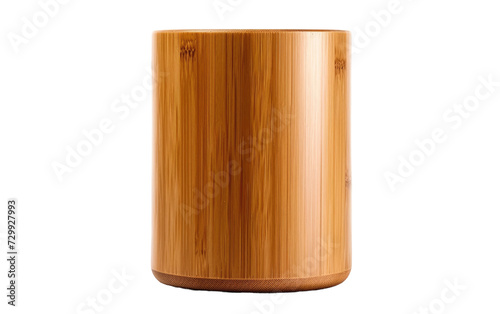 The Trendy Aesthetics and Efficient Performance of a Bamboo Holder on a White or Clear Surface PNG Transparent Background.