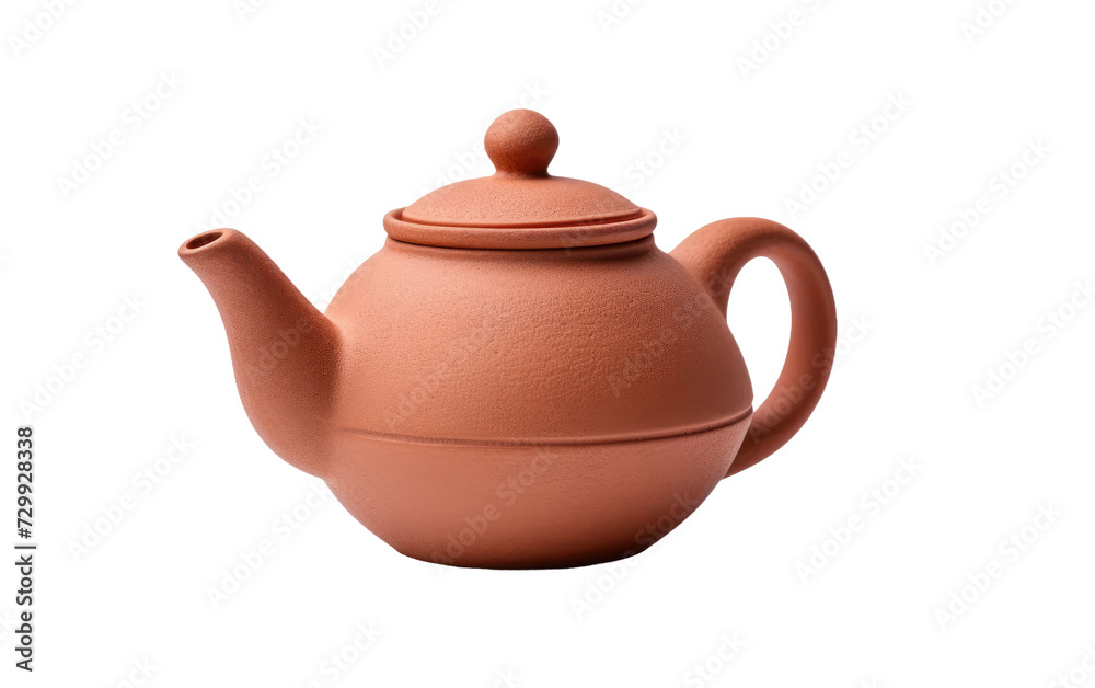 Pour and Savor Your Tea in a Natural and Charming Teapot Design on a White or Clear Surface PNG Transparent Background.