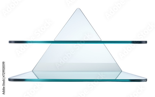 Highlight Your Treasures on a Fashionable Glass Corner Shelving Unit on a White or Clear Surface PNG Transparent Background.