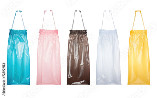 Organize and Preserve Your Plastic Bag Items with Playful Clip Sets on a White or Clear Surface PNG Transparent Background.