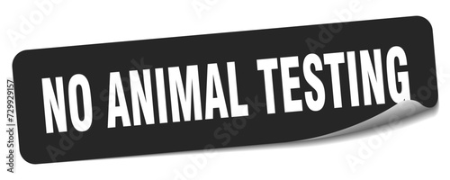 no animal testing sticker. no animal testing label