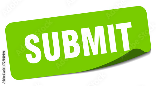submit sticker. submit label