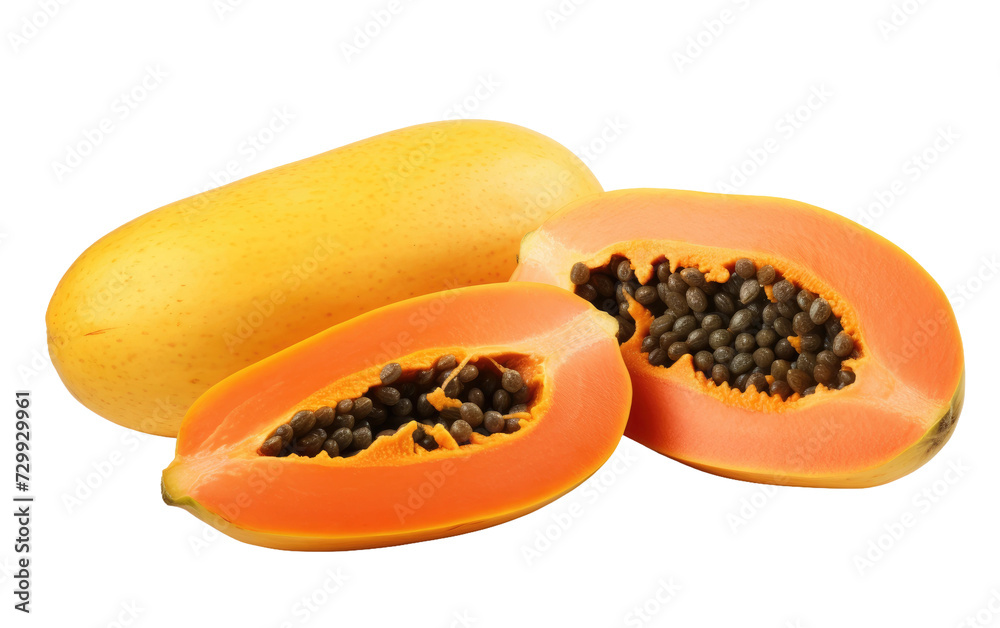 Immerse Yourself in the Nutrient Rich Goodness of Papaya Fruit on a White or Clear Surface PNG Transparent Background. Immerse Yourself in the Nutrient Rich Goodness of Papaya Fruit on a White or Clear Surface PNG Transparent Background.