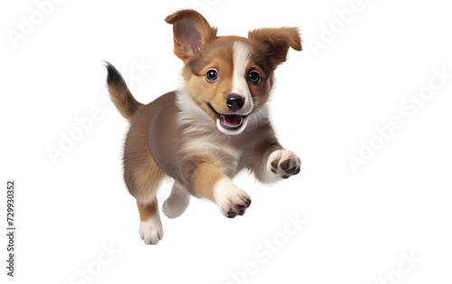 Heartwarming Moments with a Playful Canine Friendly Puppy Dog on a White or Clear Surface PNG Transparent Background.