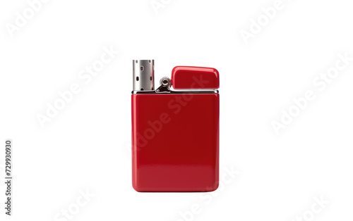 Ignite Your Style with the Red Cigarette Lighter Bold and Striking Design on a White or Clear Surface PNG Transparent Background.