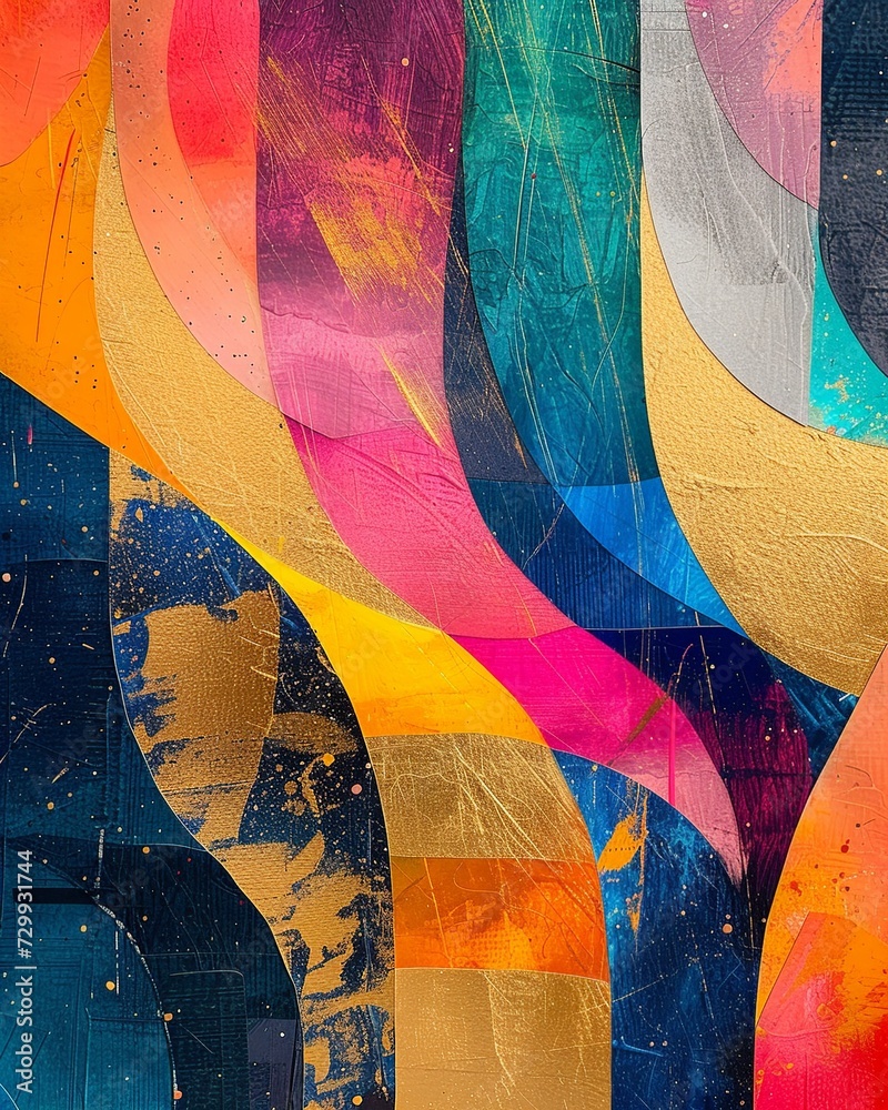 Fototapeta premium St. Patrick's Abstract: Rainbows and Gold Collage