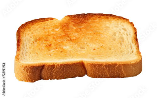 Begin Your Day with the Warmth and Crunchiness of a Freshly Toasted Bread Slice on a White or Clear Surface PNG Transparent Background.