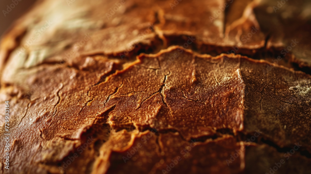 Crispy Crust: Macro Bread Texture. Generative AI