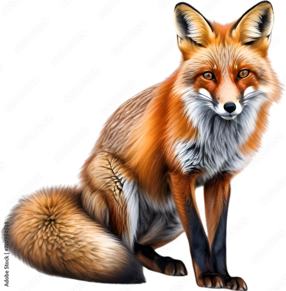 Red Fox, Close-up colored-pencil sketch of Red Fox, Vulpes vulpes. Red Fox, Close-up colored-pencil sketch of Red Fox, Vulpes vulpes.