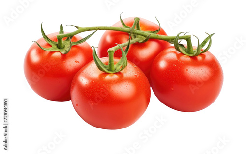 Celebrate the Seasonal Abundance of a Plate Adorned with Tomatoes on a White or Clear Surface PNG Transparent Background.