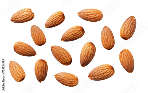 Wallpaper Mural Natural Almonds on a White or Clear Surface PNG Transparent Background. Torontodigital.ca