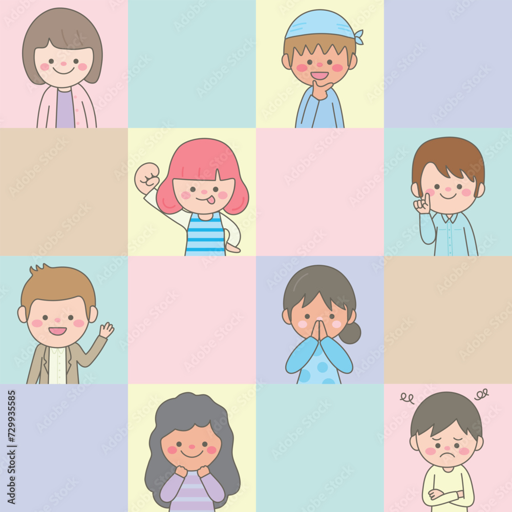 Kids seamless pattern with business man and woman kids print office seamless background cute vector texture bedding fabric wallpaper wrapping paper textile t shirt print Kids seamless pattern with business man and woman kids print office seamless background cute vector texture bedding fabric wallpaper wrapping paper textile t shirt print