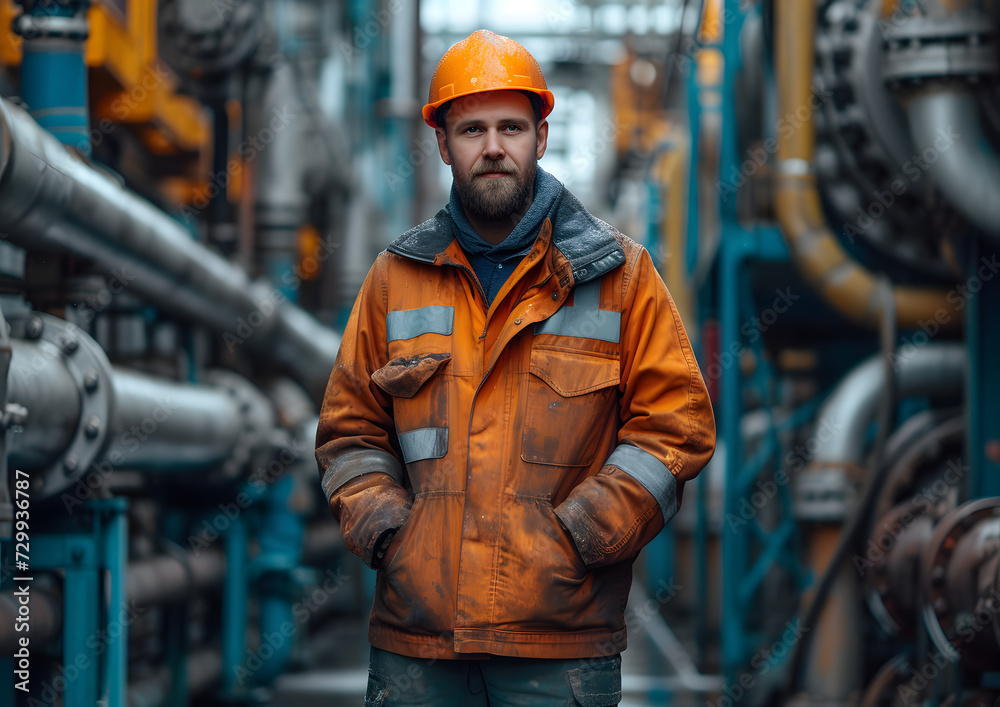 Civil and mechanical engineering concept. The engineer wearing helmet working in a factory. Civil and mechanical engineering concept. The engineer wearing helmet working in a factory.
