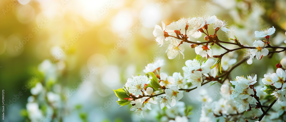 spring background mockup, with flowers and empty copy space spring background mockup, with flowers and empty copy space