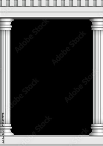 Classic marble pillars vector illustration fo rvertical edge design