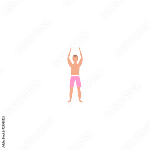 people in beach clothes pose vector vector © LW