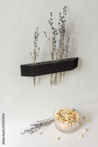 Fototapeta Naklejka Na Ścianę i Meble -  Wall vase for dried flowers.