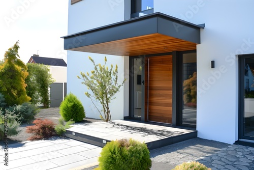 Eingangsbereich mit moderner Haustür