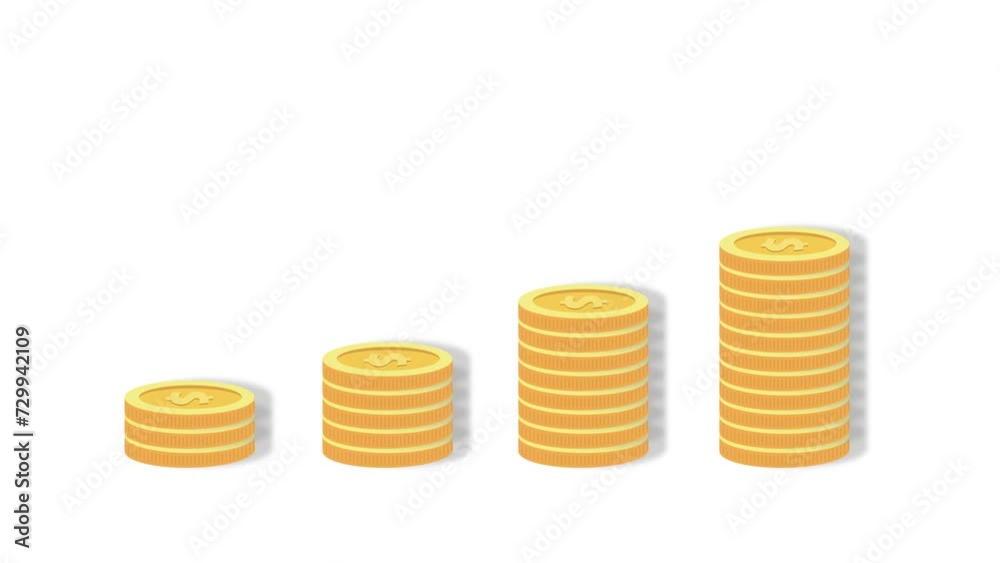 coin graph, animated coin graph, sparkling gold coin growth with a green screen alpha looping 4k background coin graph, animated coin graph, sparkling gold coin growth with a green screen alpha looping 4k background