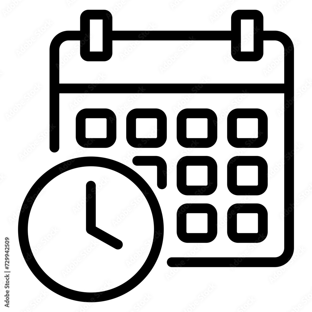 calendar with clock calendar with clock