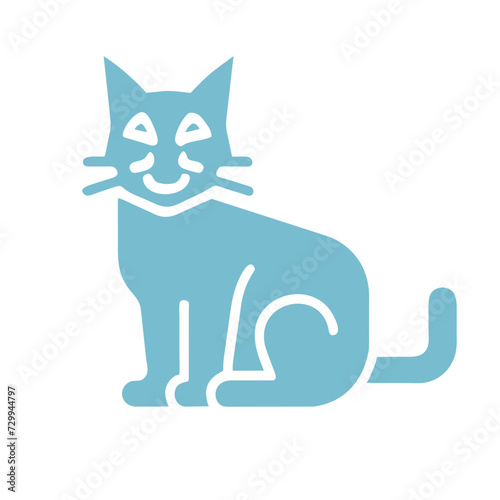 Dog and cat line icon. Pet, family, wool, breed, paws, tail, barking, purring, guard, watchdog, guide, courtship, care, training. Vector icon in line, black and colorful style on white background