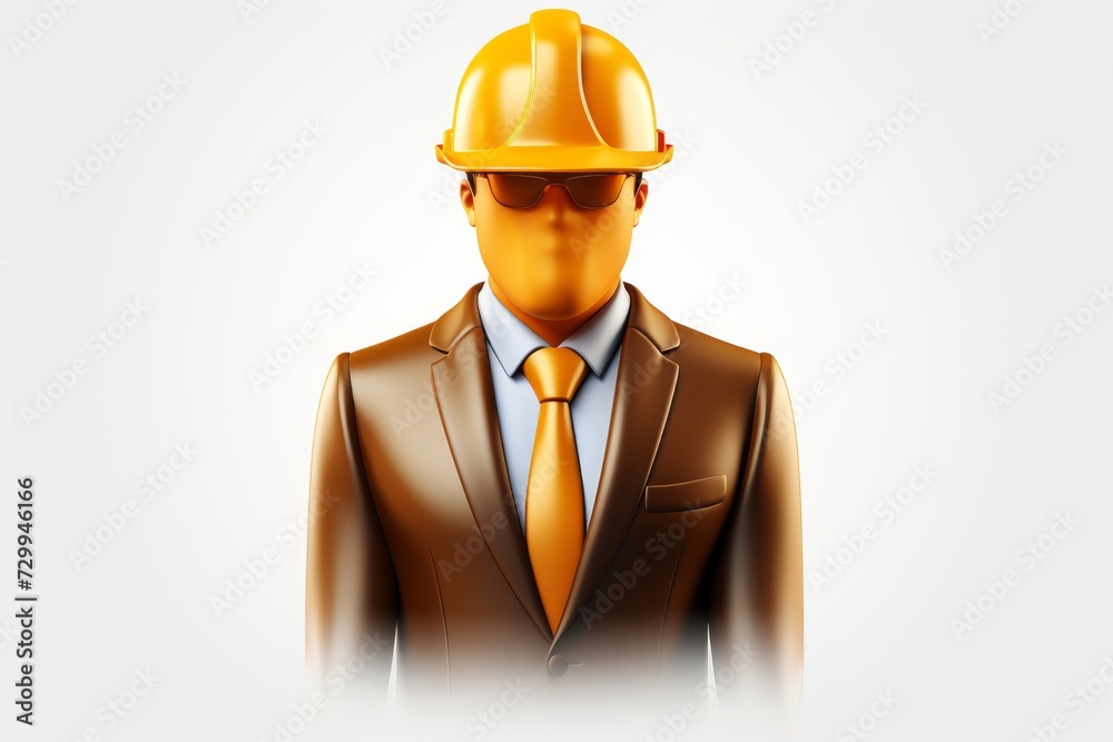 Image featuring an engineer and a smiling architect Image featuring an engineer and a smiling architect