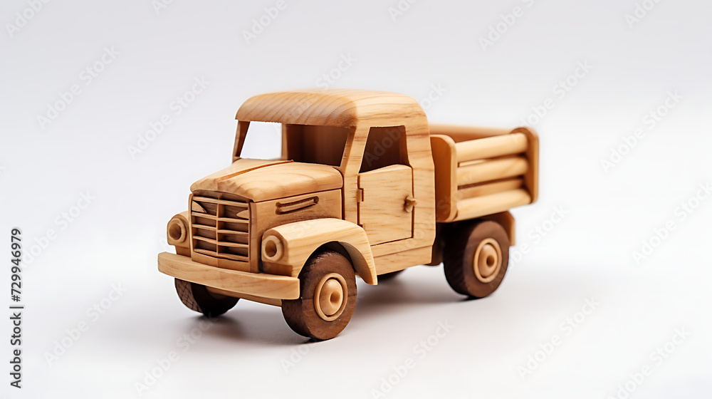 Obraz premium miniature truck made from wood
