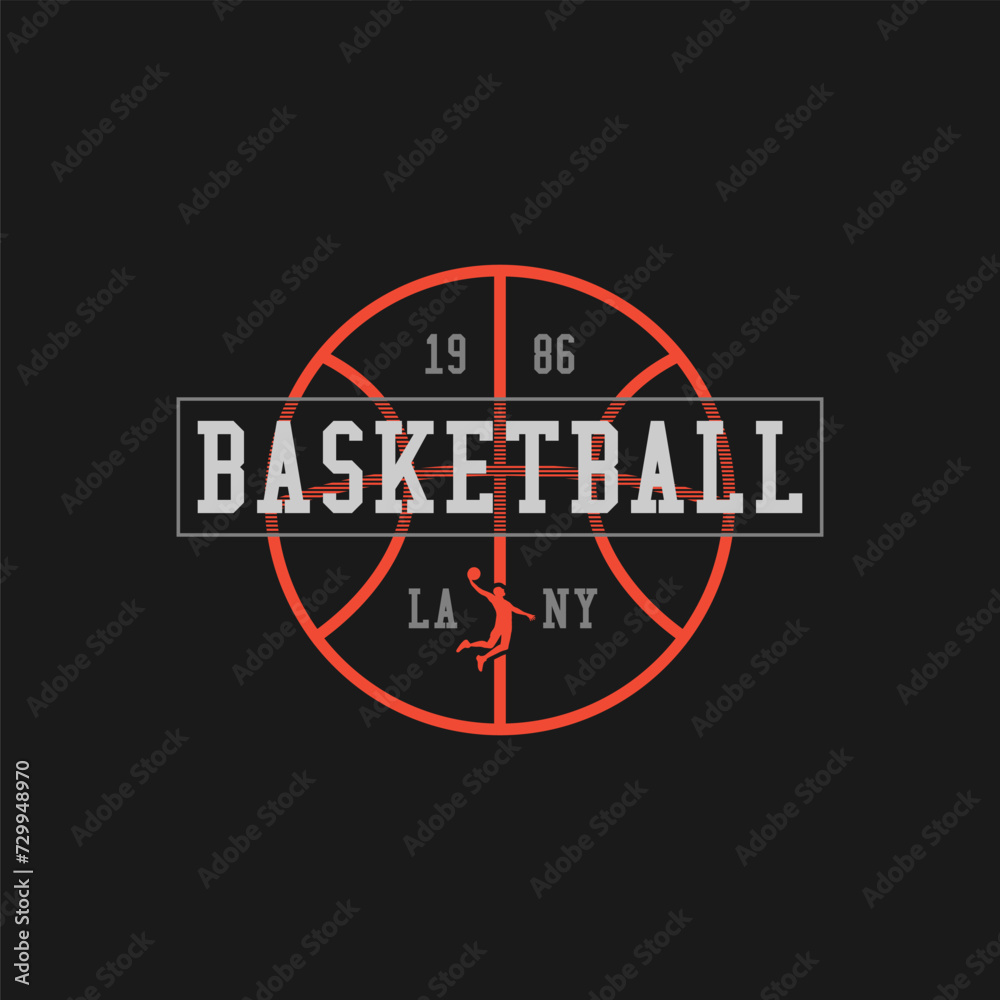 basketball sport illustration typography. perfect for t shirt design
