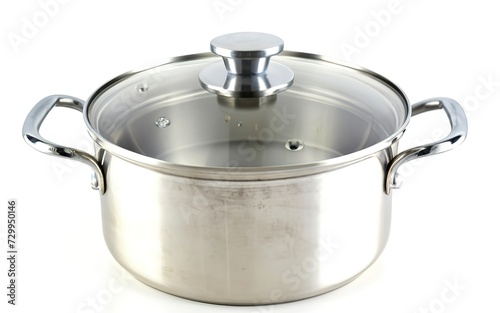 Stainless steel pot isolate in white background