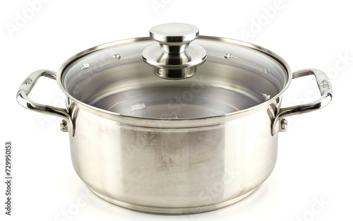 Stainless steel pot isolate in white background