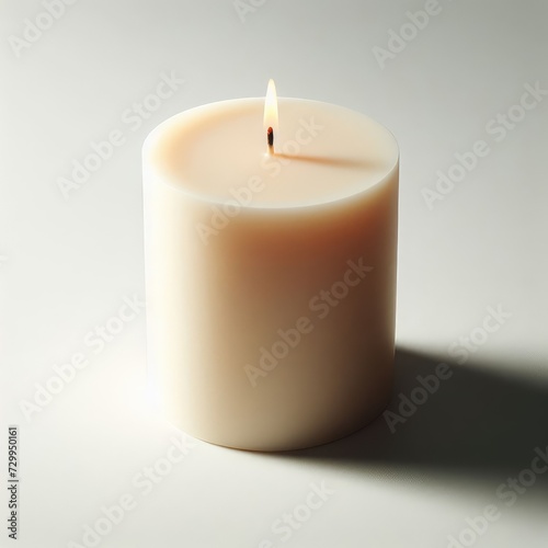 Aromatic  candle and flowers