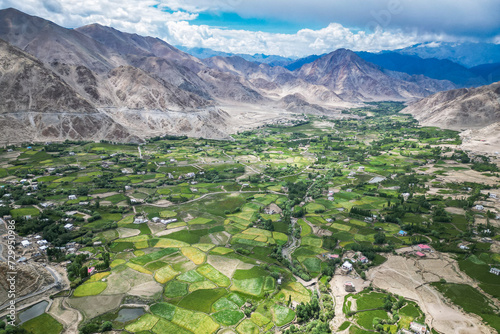 Canvas Print Himalaya aerial view, Himalaya nature, Ladakh, India