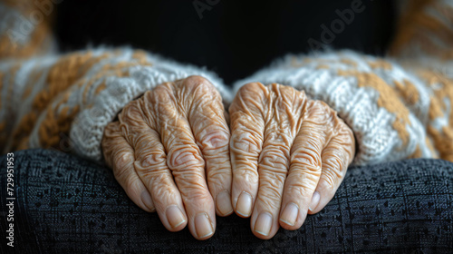 Time-Weathered Hands in Knitted Warmth