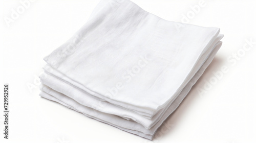 Cotton napkin isolated on white background