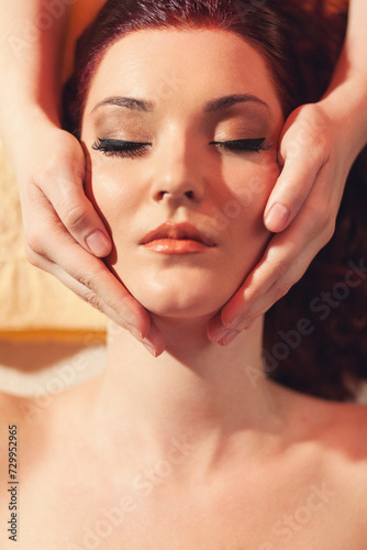 Photography Head and face massage
