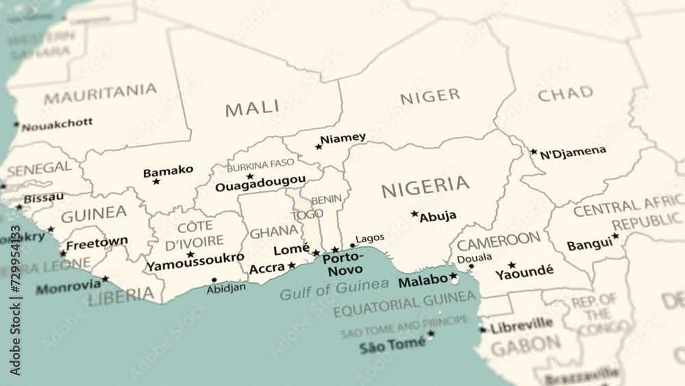 Togo on the world map. Smooth map rotation. 4K animation. Togo on the world map. Smooth map rotation. 4K animation.