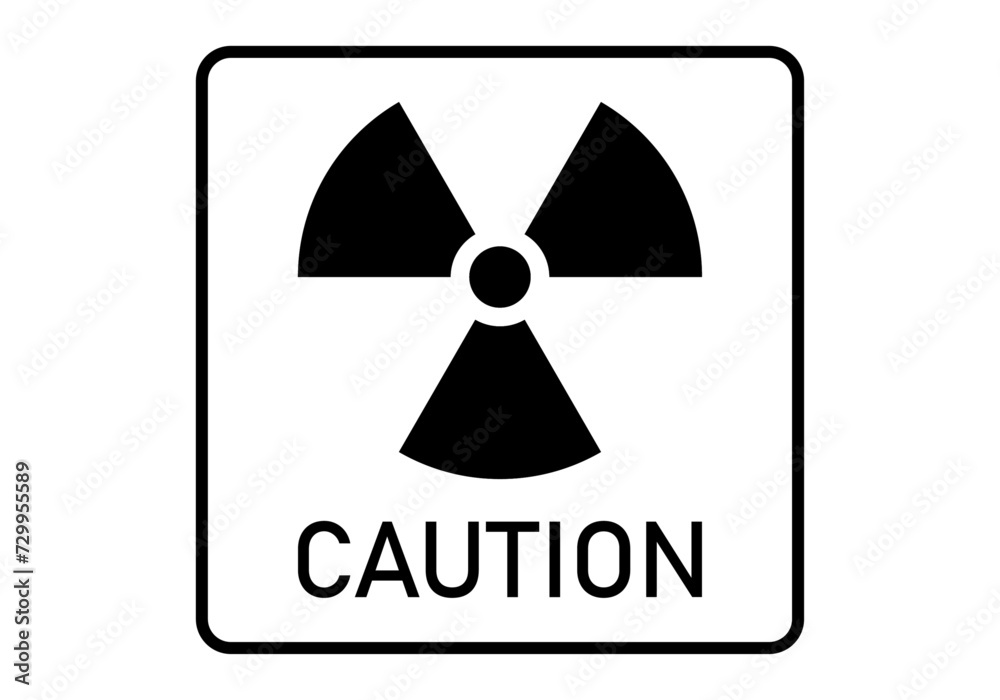 Icono de cartel de advertencia por radiación. Icono de cartel de advertencia por radiación.